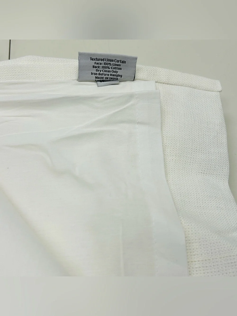 NWT QUINCE Set Of 2 48x84 Heavyweight European Linen Curtains White 8964